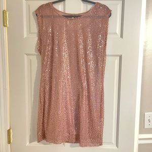 Lauren Conrad Blush Sequin Dress